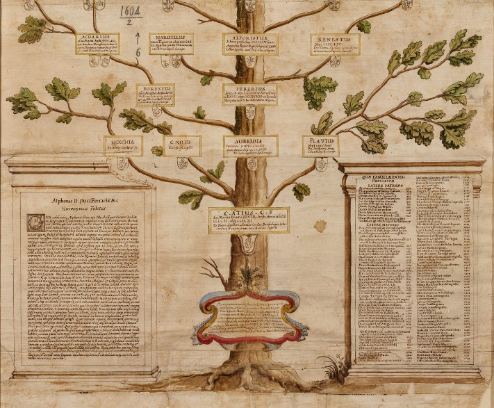Immagine di un albero genealogico stilizzato